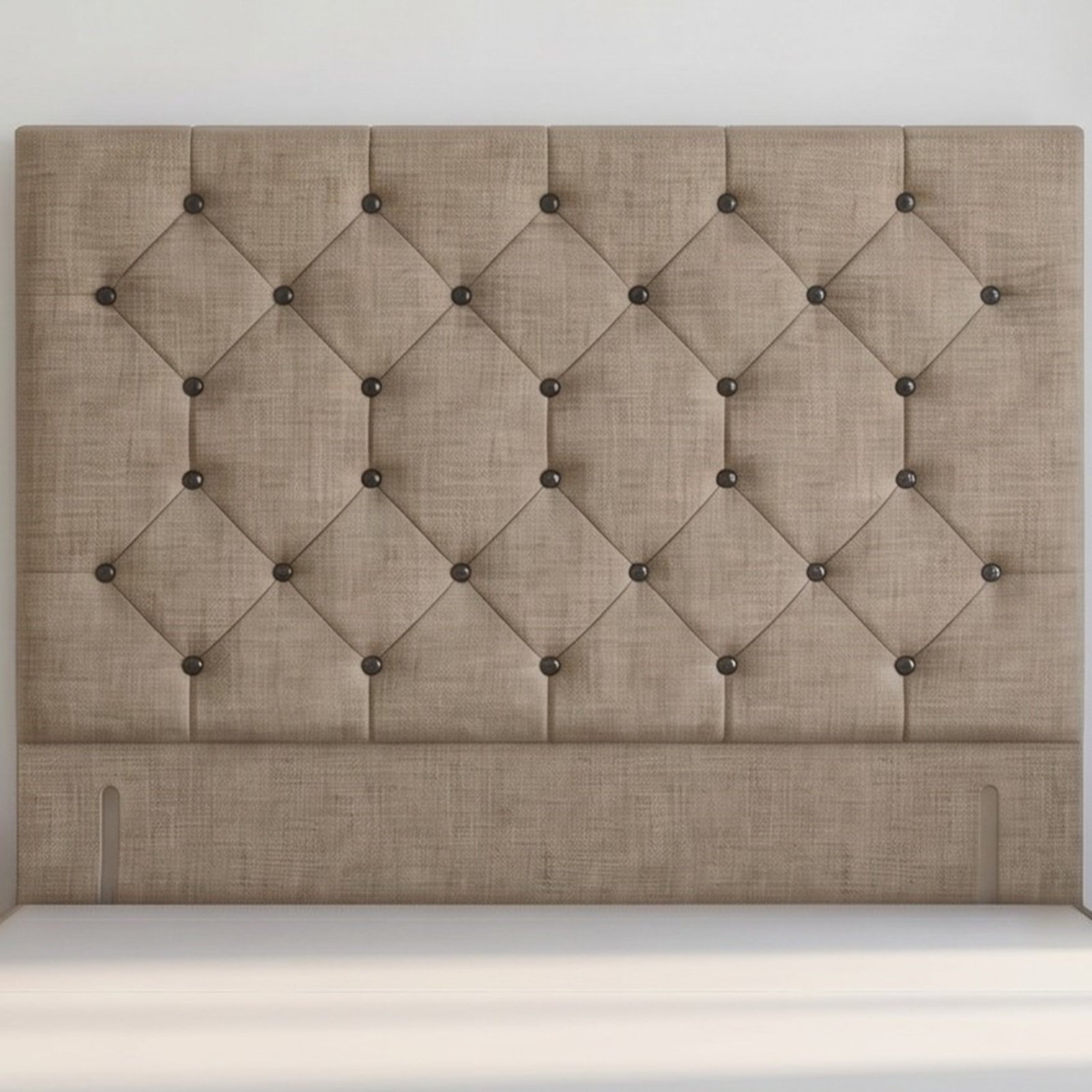Somnior Diamante Linen 5FT King Divan Bed Base - Wheat - Image 4
