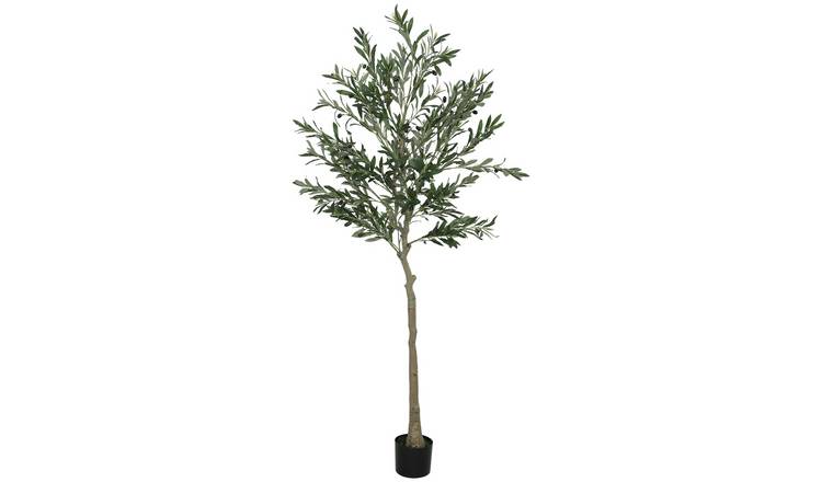 HOMCOM 6FT Artificial Olive Tree with Pot- Green