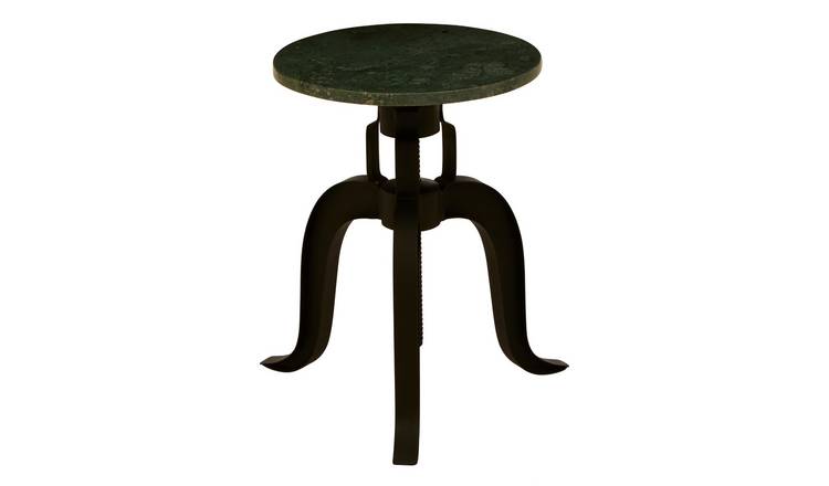 Orsina Vasco Adjustable Marble 3 Leg Bar Stool – Green & Black