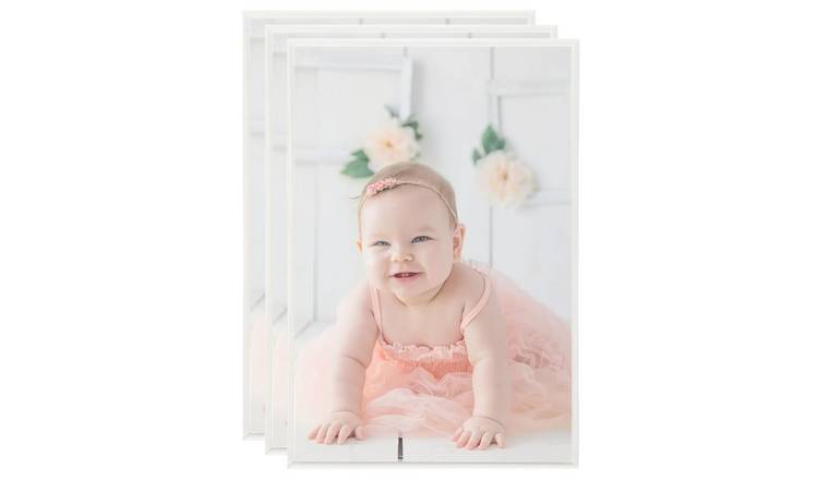 Walplus Pack of 3 MDF Photo Frames Collage for Table - Silver - 21 x 29.7 cm