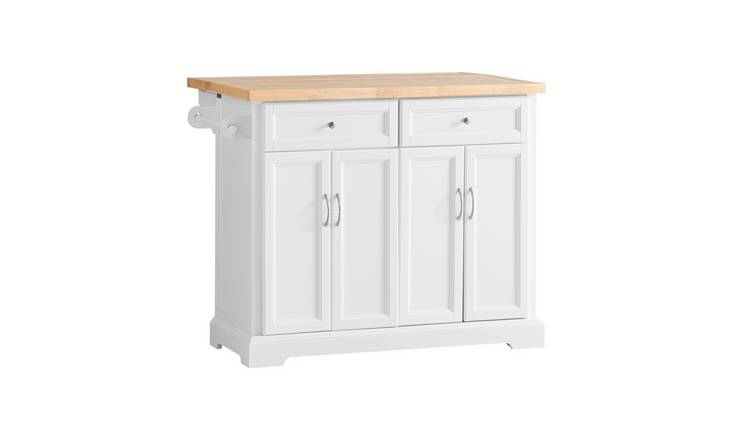 SoBuy 2 Drawer 4 Door Kitchen Island - White