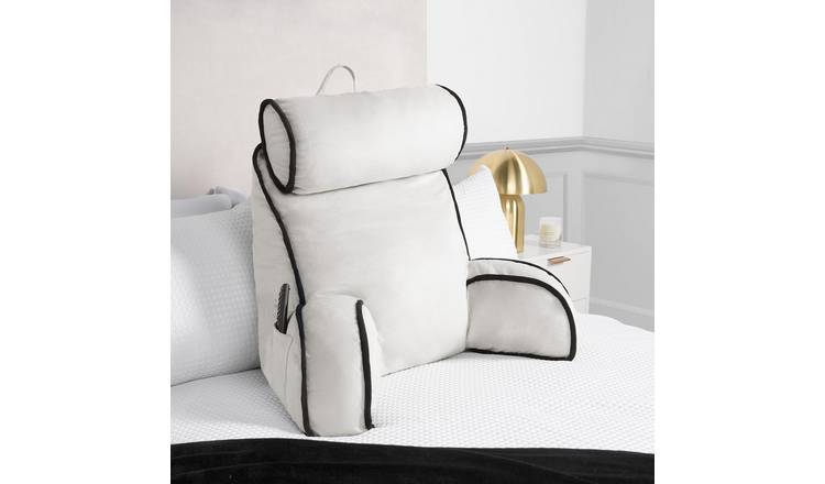 OHS Piped Edge Cuddle Cushion with Headrest - Cream