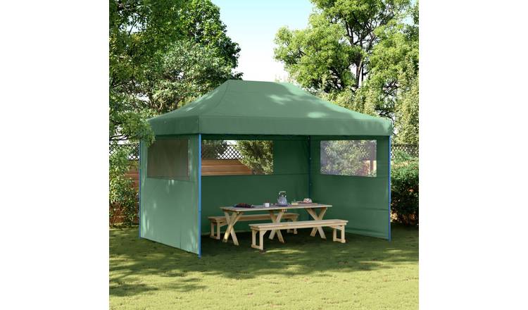 Walplus Folding Pop Up Party Tent with 3 Sidewalls - Green