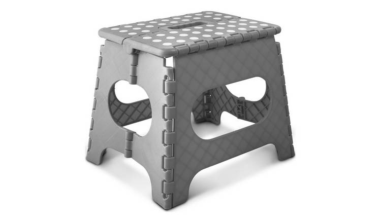 Keplin 11 Inch Non-Slip Folding Step Stool - Grey