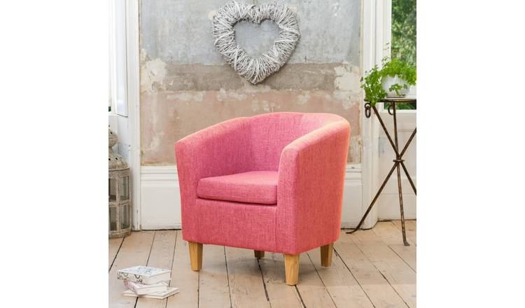 Artemis Home Alderwood 68cm Wide Fabric Tub Chair Armchair - Pink