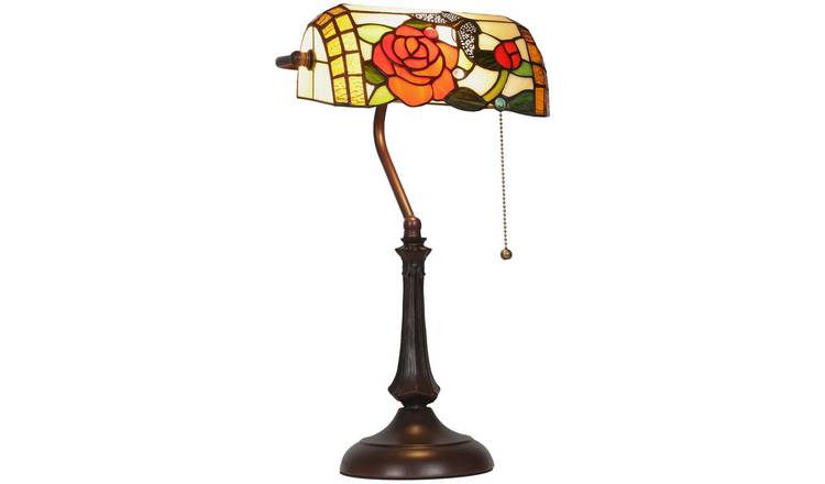 HOMCOM Tiffany-Style Table Lamp - Antique Bronze