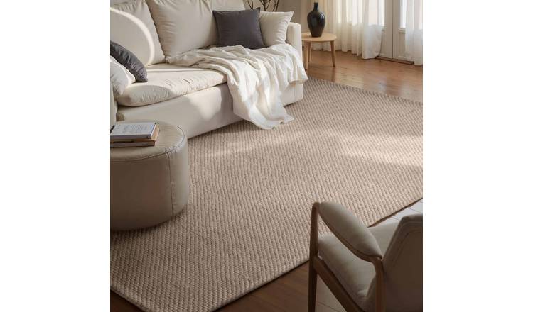 Hanse Home Beige Lyon Handwoven Wool Beans Rug - 200 x 290cm