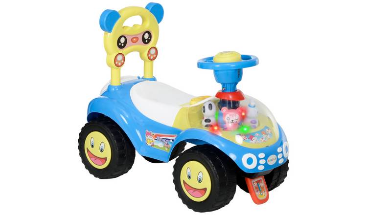AIYAPLAY 18-36 Months Music and Lights Foot to Floor Ride on Car – Blue