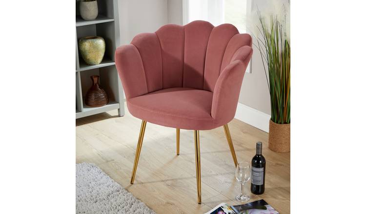 Home Source Scallop Compact Armchair - Pink