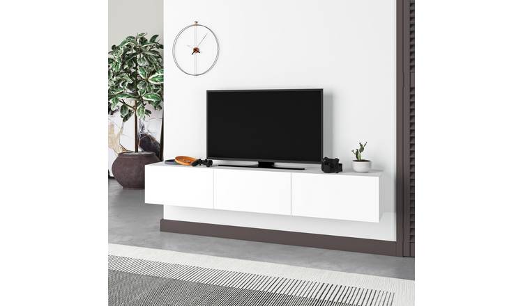 Decortie Francy Particleboard Floating TV Unit - White