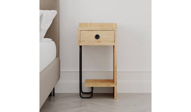 Decortie SiriusRight Module Particleboard Bedside Table - Oak