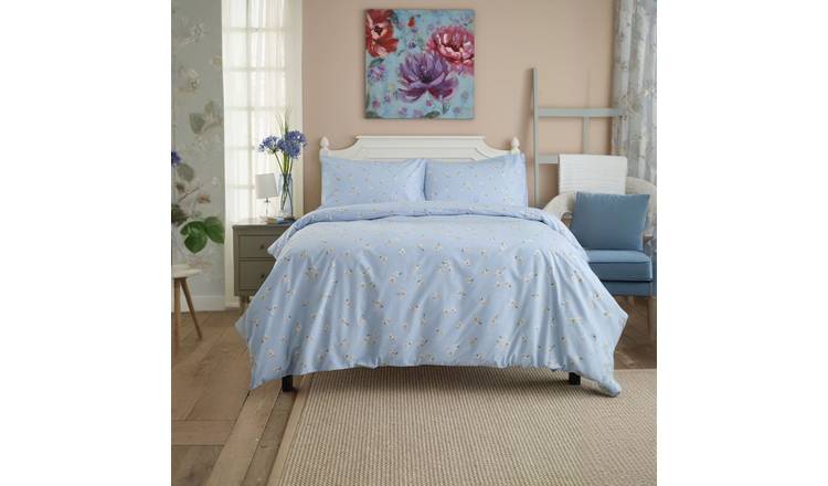 Deyongs Meadow Blue Floral Printed Duvet Set - Super King