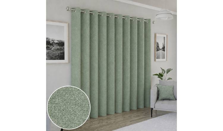 Enhanced Living Berlin Blackout Thermal Eyelet Curtains - 117 x 137cm - Green