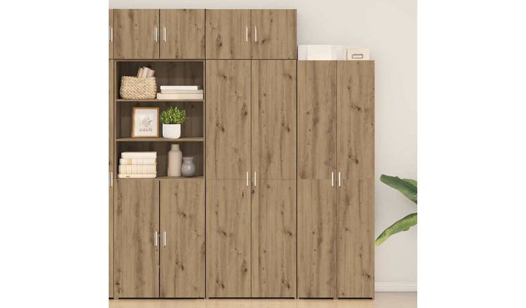 Walplus 3 Piece Storage Cabinet - Oak - 70 x 42.5 x 185 cm