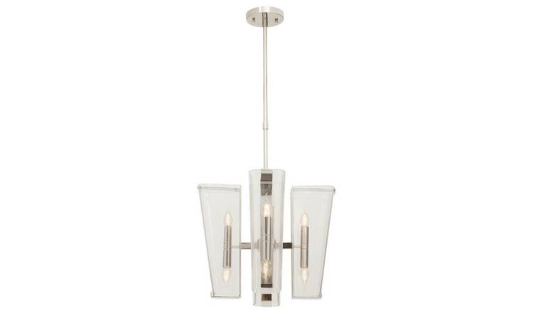 Orsina Celeste Metal and Glass Pendant Light - Nickel