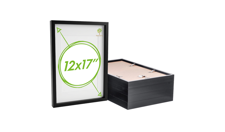 Nicola Spring 3D Box Photo Frames - A3 with Mount - Set of 5 - Black