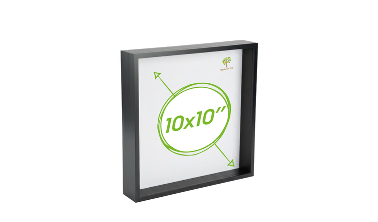 Nicola Spring 3D Deep Box Photo Frame - 10x10" - Black