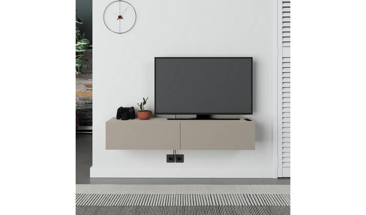Decortie Francy Particleboard Floating TV Unit - Sandstone