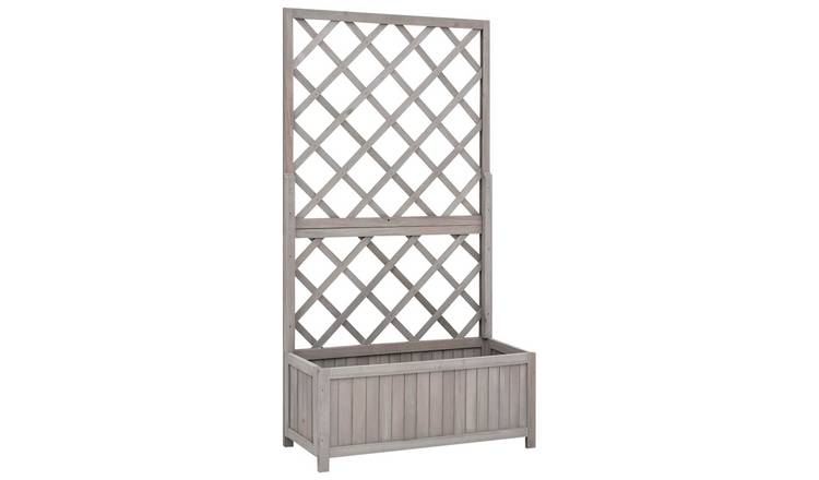 Walplus Firwood Garden Planter - Grey - 70 x 30 x 135 cm
