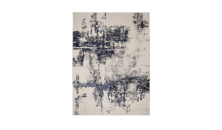 Mega Flooring Blue Modern Abstract Rug - 120 x 170cm