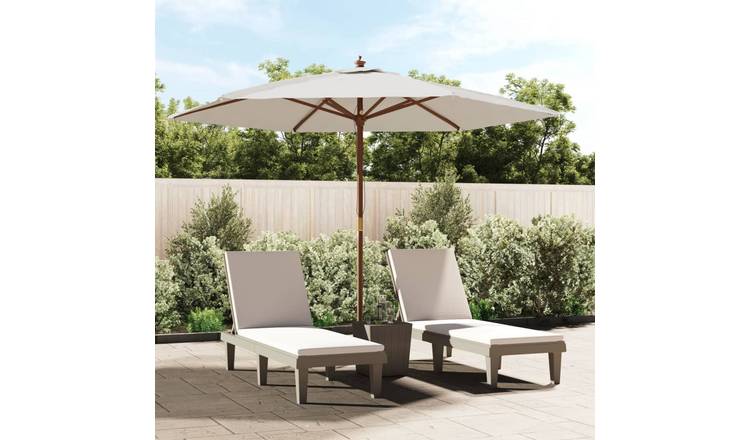Walplus Garden Parasol - Sand - 299 x 240 cm