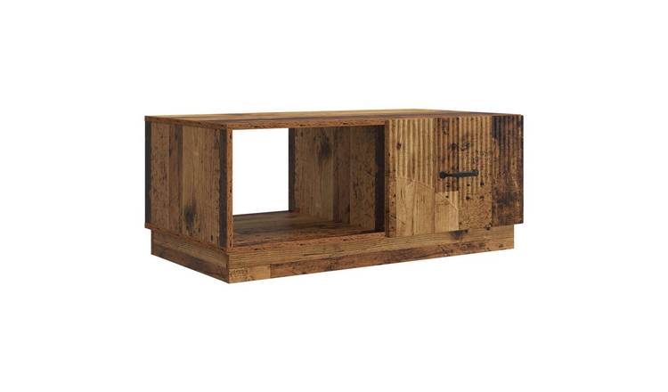 Walplus Engineered Wood Coffee Table - Dark Wood - 90 x 50 x 37 cm