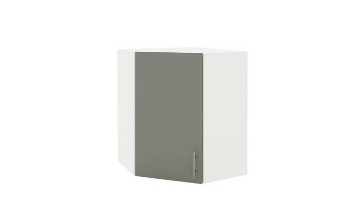 JD Greta 600mm Wall Corner Cabinet with 2 Doors - Grey Matt