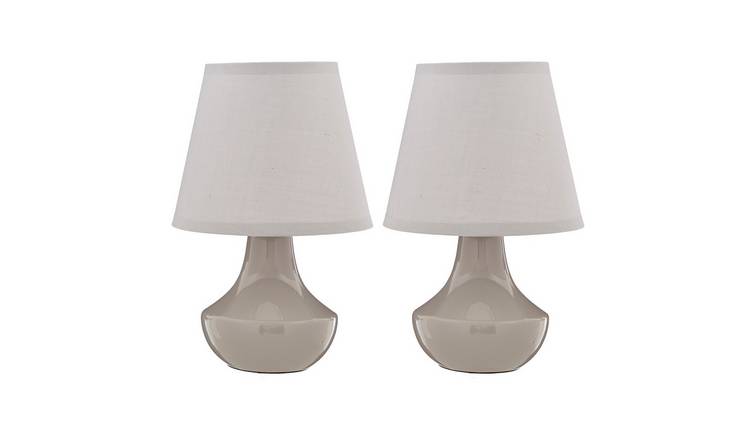 Orsina Ceramic Globo Table Lamps, Set of 2 – Grey