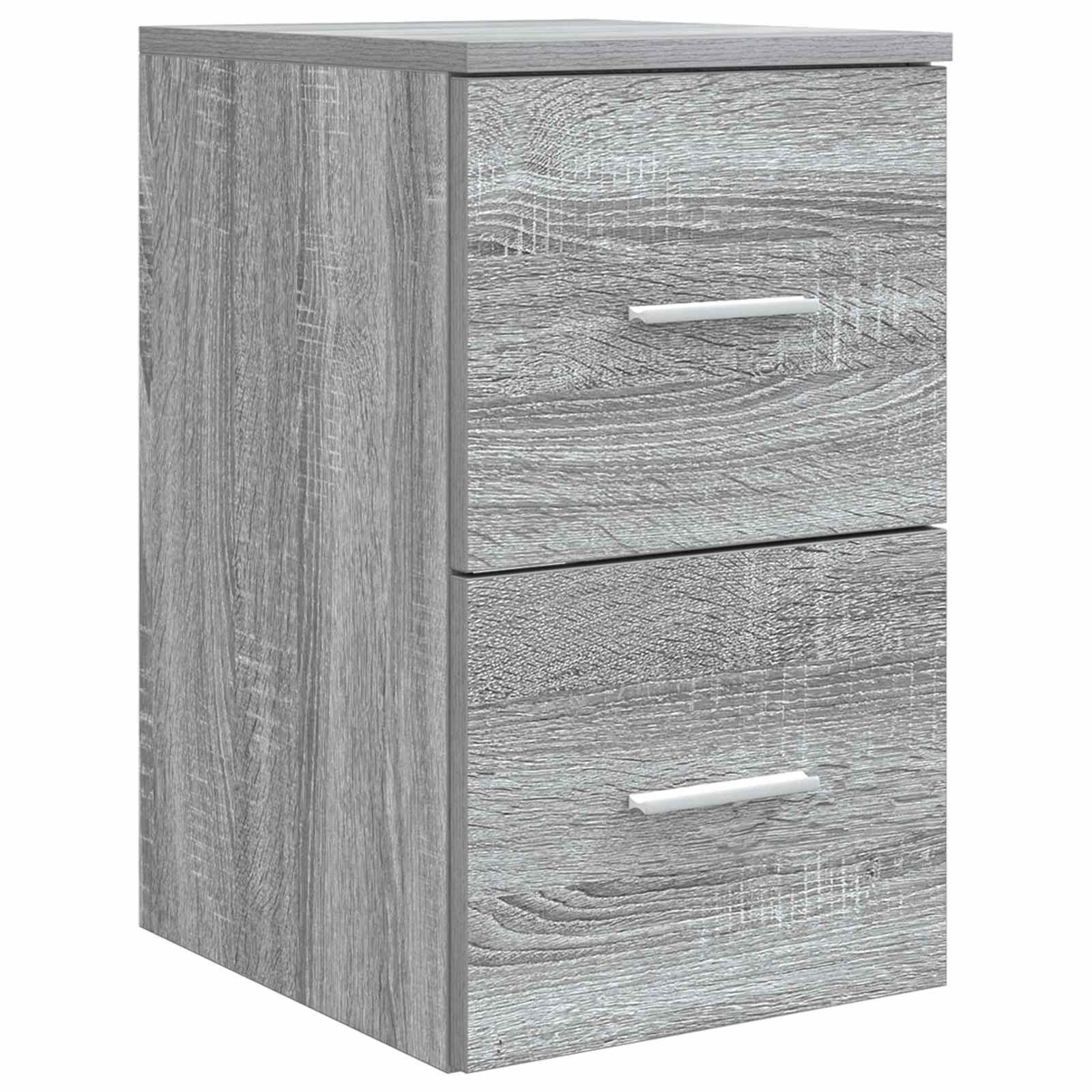 Walplus Wood Bathroom Cabinet with 2 Drawers - Grey Sonoma - 30 x 41 x 50 cm - Image 2