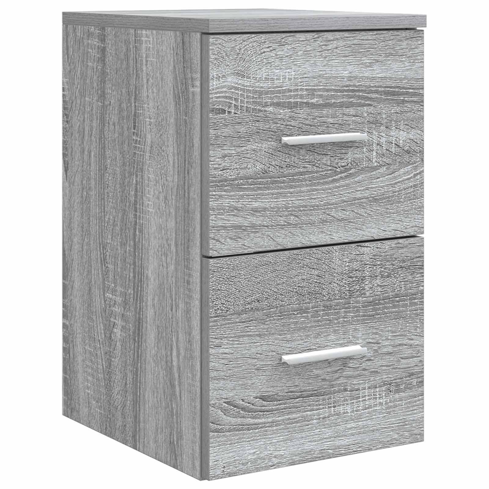 Walplus Wood Bathroom Cabinet with 2 Drawers - Grey Sonoma - 30 x 41 x 50 cm - Image 2