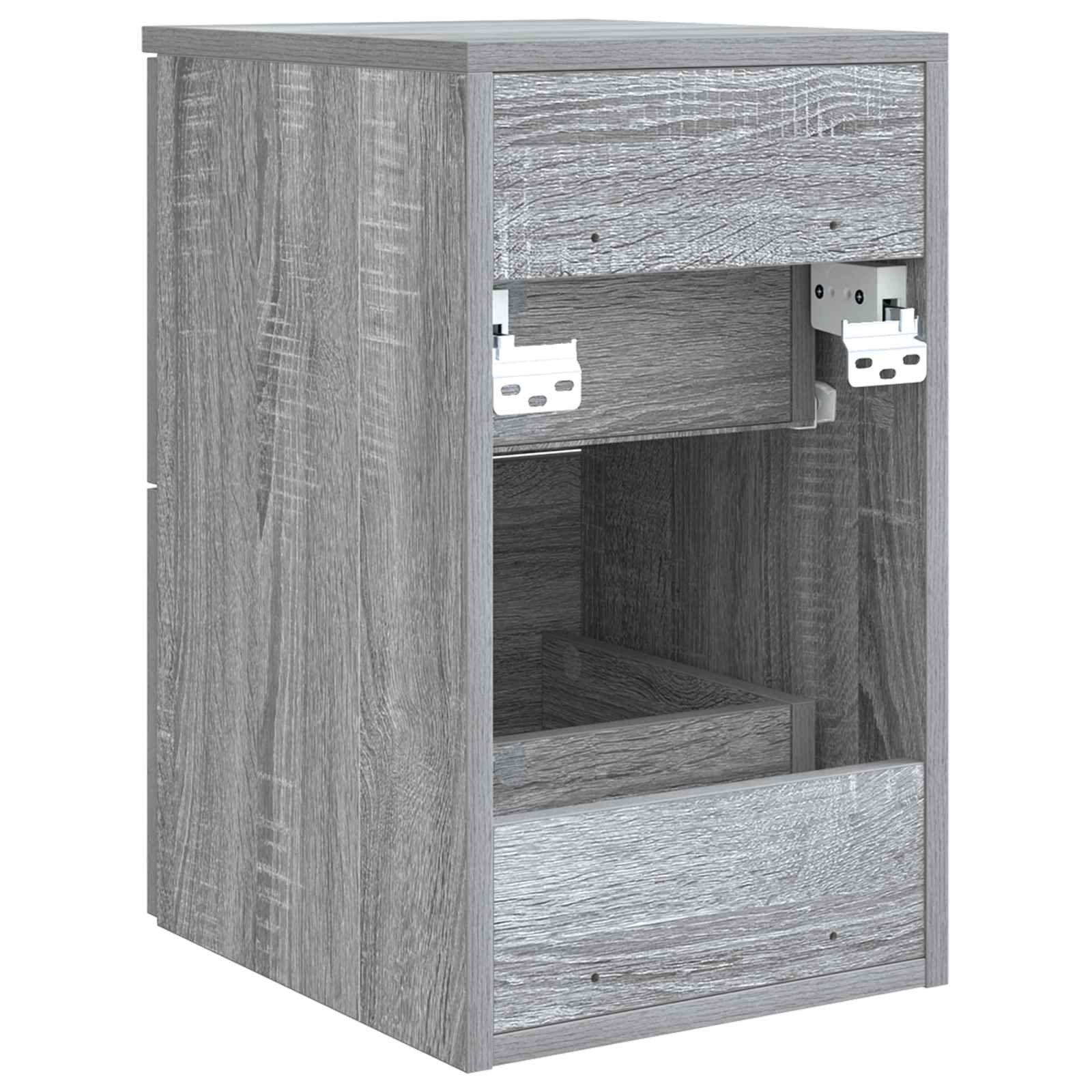 Walplus Wood Bathroom Cabinet with 2 Drawers - Grey Sonoma - 30 x 41 x 50 cm - Image 5