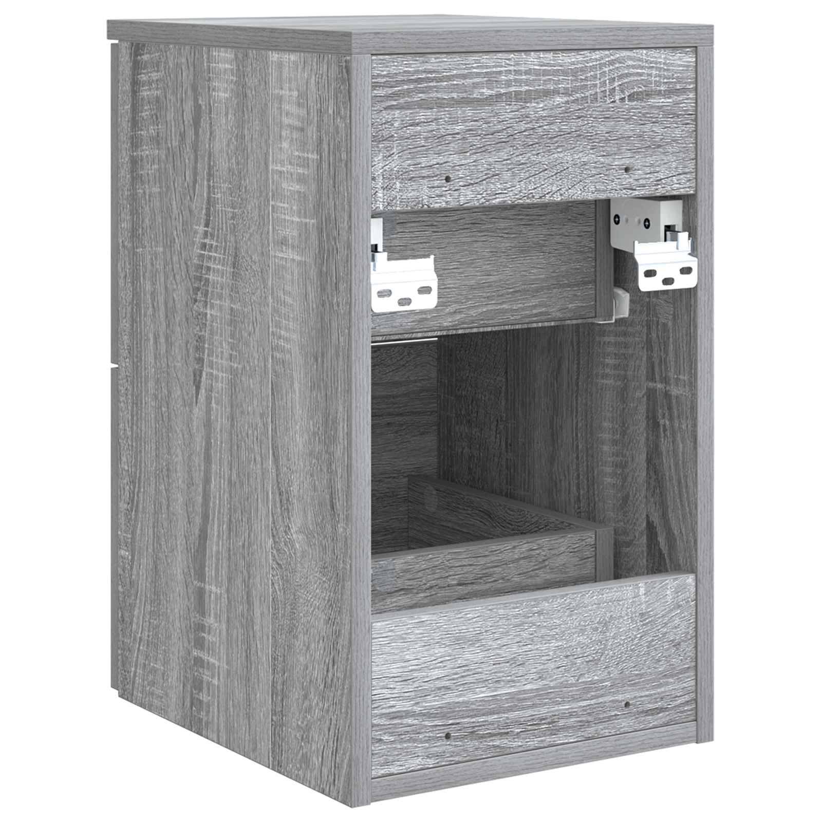 Walplus Wood Bathroom Cabinet with 2 Drawers - Grey Sonoma - 30 x 41 x 50 cm - Image 5