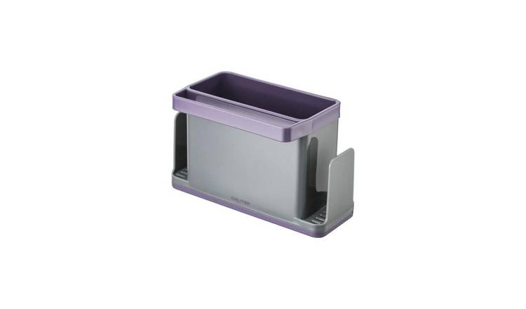 Calitek Sink Caddy Washing Up Organiser for Sponge Brush Storage Tidy - Purple