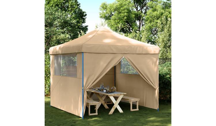 Walplus Foldable Pop-Up Party Tent with 4 Sidewalls - Beige