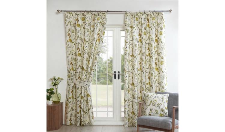 Sundour Grove Pencil Pleat Curtains - Fennel - 117 x 229cm