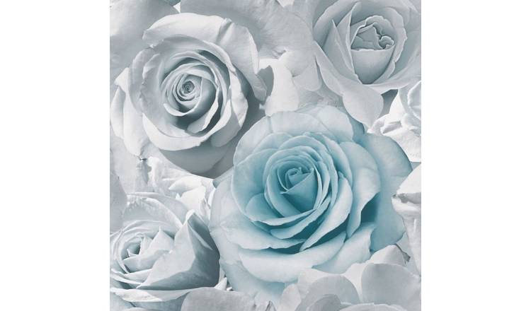 Muriva Madison Roses Wallpaper - Blue