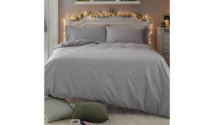 Deyongs Southwick Grey Floral Printed Duvet Set - Double