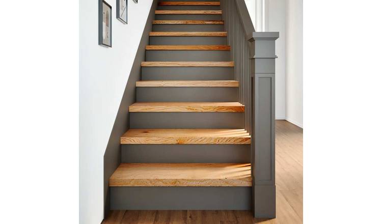 Walplus Pack of 2 Carpet Stair Treads - Light Brown - 80 x 25 cm