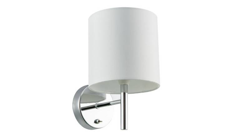 Happy Homewares Bedside in Chrome with Toggle Switch Wall Light - 15cm