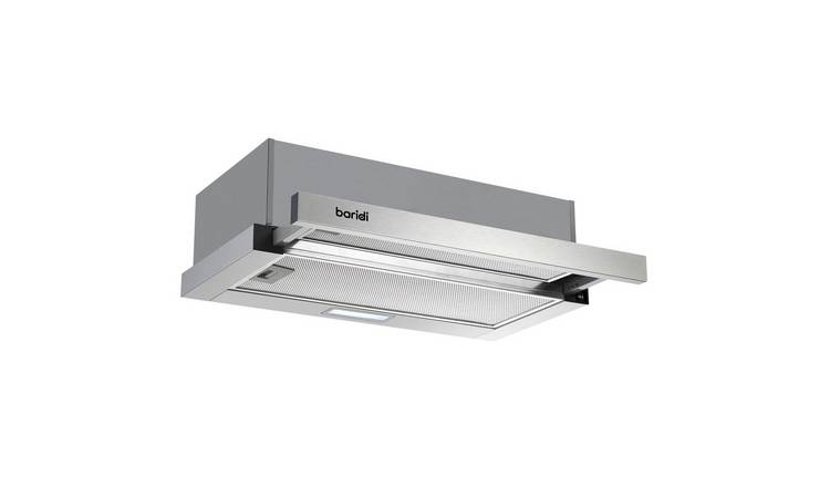 Baridi 60cm Telescopic Cooker Hood - Stainless Steel