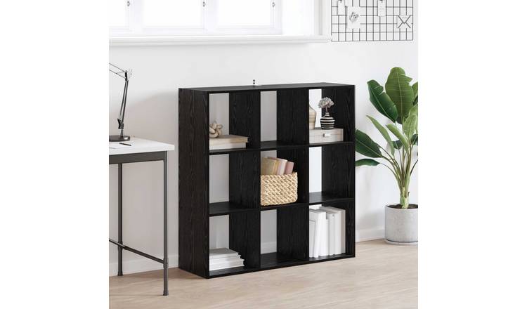 Walplus Bookcase - Black Oak - 102 x 32 x 102 cm