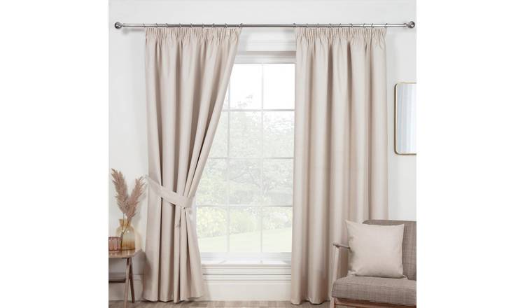 Sundour Eclipse Pencil Pleat Curtains - Natural - 117 x 137cm