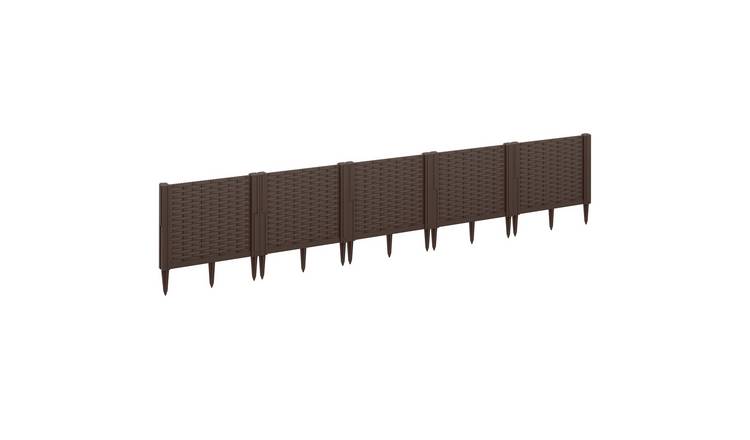 Outsunny Raised Garden Bed Modular Planter Box Kit - Brown
