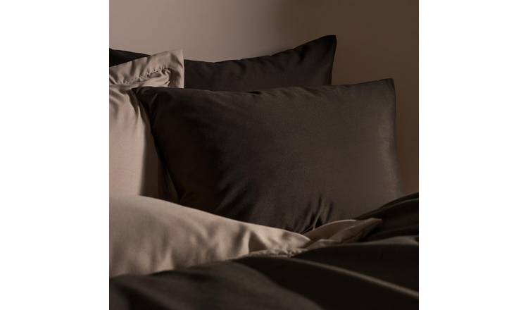 OHS 2 Pack Plain Dyed Housewife Pillowcases - Coffee