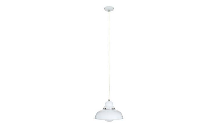Orsina Jasper Finish Pendant Light With Detail - White and Chrome