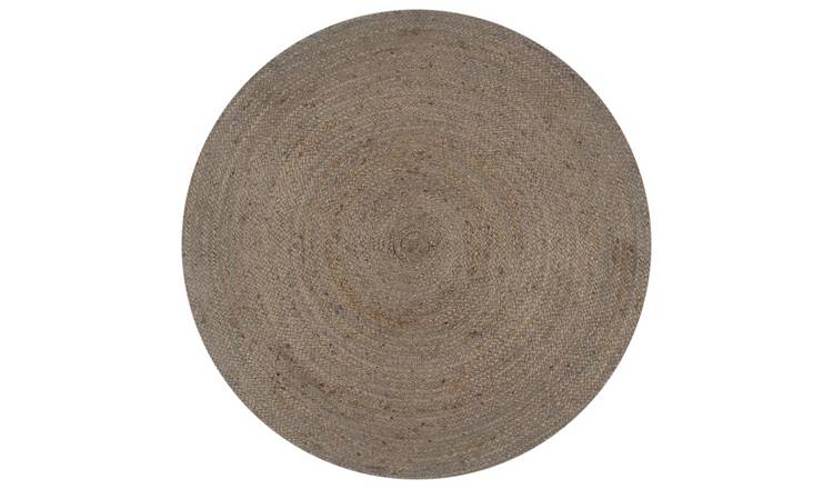 Walplus Jute Round Rug - Grey - 150 cm
