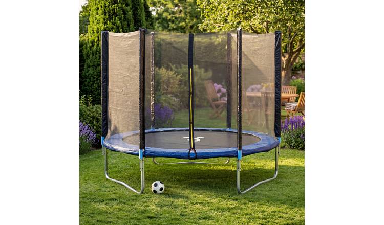 Charles Bentley 10ft Children's Safety Net EnclosureTrampoline - Black