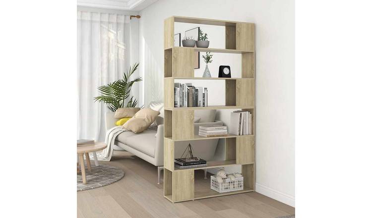 Walplus Engineered Wood Book Cabinet - Light Oak - 100 x 24 x 188 cm