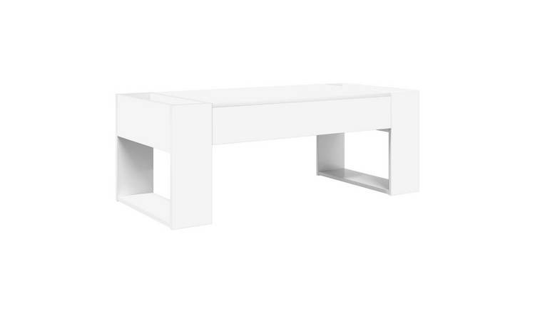 Walplus Engineered Wood Coffee Table - White - 110 x 50 x 41 cm