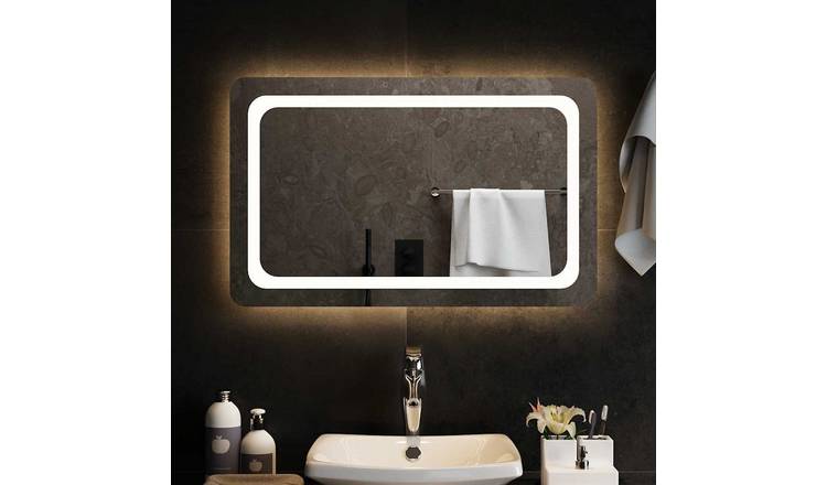 Walplus LED Glass Bathroom Mirror - 80 x 50 cm
